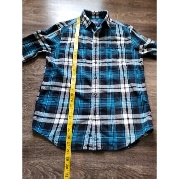 American Eagle Prep Fit, Men's Long Sleeve Button Up Flannel Shirt, Size Small - Picture 6 of 6